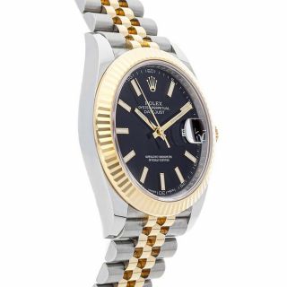 Rolex Datejust 41 Steel 18K Yellow Gold Black Dial Automatic Mens Watch 126333 4
