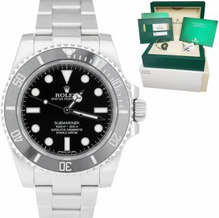 2017 Unpolished Rolex Submariner No - Date Stainless Steel 40mm Watch 114060 B,  P