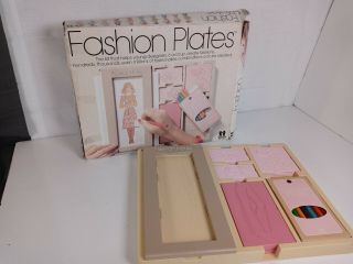 Vintage Tomy Fashion Plates 2508 Drawing Design Doll Art Craft Kit Activity Toy