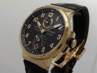 Ulysse Nardin Maxi Marine Chronometer 1186/126 18k Rose Gold 43mm $29,  800 Nib