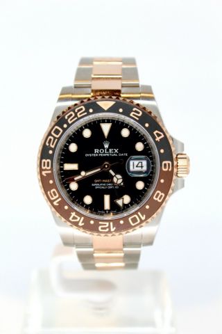 Rolex Gmt - Master Ii Root Beer Two Tone 18k/ss Rose Gold Ref: 126711chnr