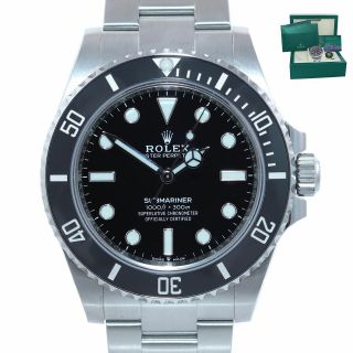 March 2021 Papers Rolex Submariner 41mm Black Ceramic 124060ln No Date Watch