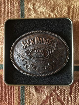 Jack Daniels Antique Silver Old No.  7 Western Cowboy Belt Buckle
