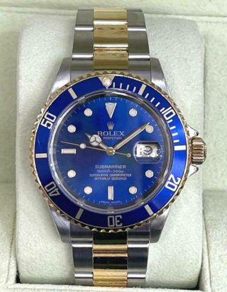 Rolex Submariner 16613 Two Tone/blue Dial
