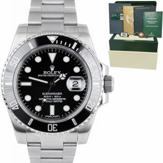 Rolex Submariner Date Stainless Steel Black Ceramic 40mm Watch 116610 Ln