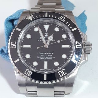 Rolex Submariner No Date Ceramic Bezel Steel Automatic Black Watch 114060