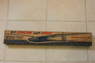 Vintage 7 Foot Cleveland Model Condor & Supply Co.  Airplane Kit No.  E - 5019