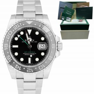 2014 Rolex Gmt - Master Ii Stainless Steel Black 40mm Ceramic Watch 116710 Ln B,  P