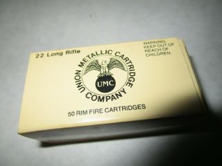 Vintage Umc Union Metallic Cartridge Company,  Remington 22 Long Rifle Empty