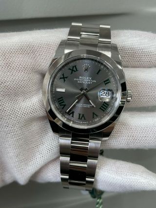 Rolex Datejust 41 Wimbledon 126300 Stainless Steel Box Papers 2021 2