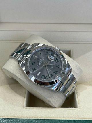 Rolex Datejust 41 Wimbledon 126300 Stainless Steel Box Papers 2021 5
