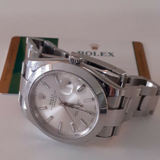 W/ Papers Rolex Datejust Ii 41 Mm Steel Automatic Silver Watch 126300