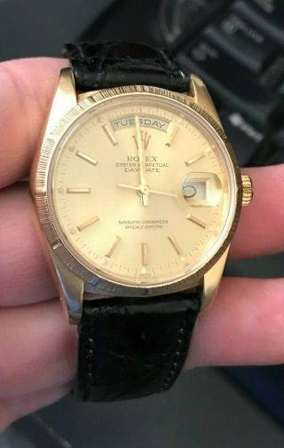 Rolex 18k Gold Day Date President 18248 Circa 1991 Champagne Dial 36mm