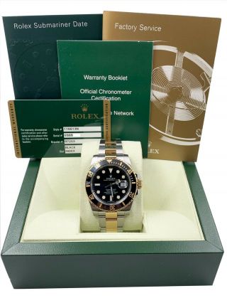 Rolex Submariner 116613 Black Dial 18k Yellow Gold Stainless Box Paper 2010