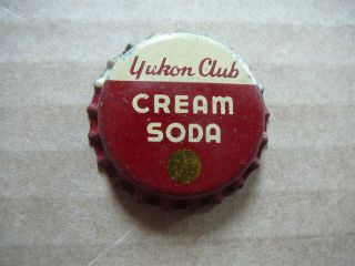 Yukon Club Cream Soda - Vintage Soda Bottle Cap - Cork Lined - Un - Crimped