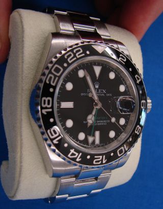 ROLEX GMT MASTER II STAINLESS w/CERAMIC & GREEN 116710 - BOXES & PAPERS 1 OWNER 3