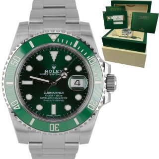 February 2020 Rolex Submariner Date Hulk 116610 Lv Green Ceramic 40mm Watch