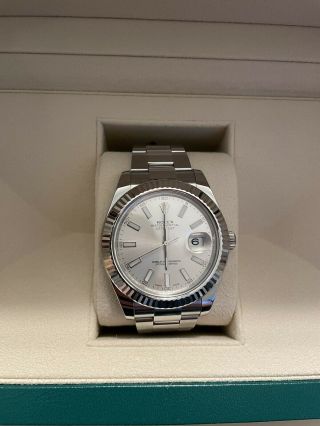 Rolex Datejust Ii Auto 41mm Steel Mens Oyster Bracelet Watch 116300