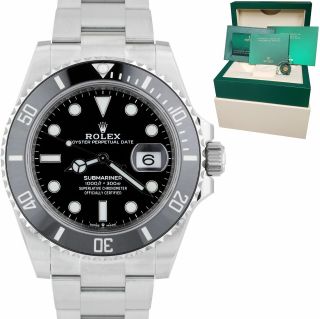 April 2021 Rolex Submariner 41 Date Black Ceramic Watch 126610 Ln B,  P