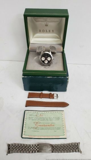 Vintage Rolex Daytona 6262 Cosmograph Valjoux Cal 72 Box Paper Tag Full Set Kit
