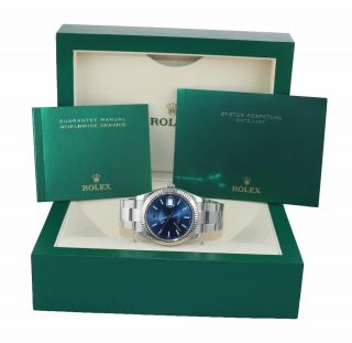 Rolex DateJust 41 126334 Blue Stick Steel white gold Fluted Oyster Watch Box 2