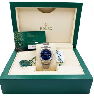 Rolex 124200 Oyster Perpetual Blue Dial Stainless Steel Box Paper 2020