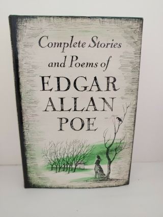 Complete Stories And Poems Of Edgar Allan Poe 1966 Hardcover Antique/vintage Vg