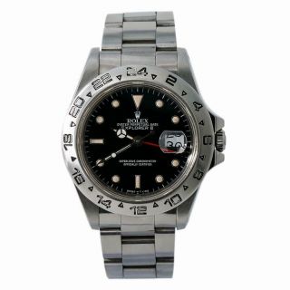 Rolex Explorer Ii 16550 R Serial Men Automatic Watch Box&papers Black Dial 40mm