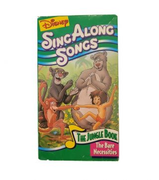 Vintage Disney Sing Along Songs Vhs The Jungle Book The Bare Necessities Video