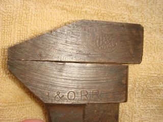 Antique Bemis & Call Co.  12 " Wrench,  Marked " B & O Rr " Vintage Tool Railroad