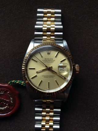 Rolex Datejust 18k Gold & Stainless Steel Watch Mens Oyster - Jubilee Bracelet