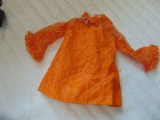 Vintage Crissy Doll Orange Dress Not Tagged
