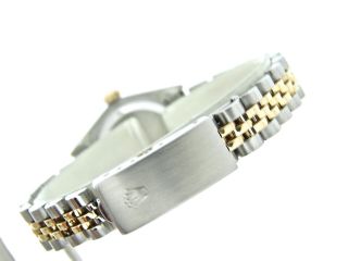 Rolex Datejust Ladies 18K Yellow Gold & Steel Watch 1ct Diamond Bezel Champagne 3