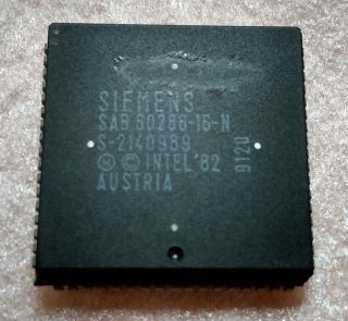 Siemens 286 Sab80286 - 16 - N Intel Cpu Processer Vintage Rare