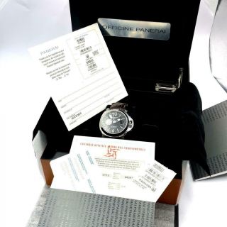 Panerai Pam 88 Luminor Gmt Date Automatic Wristwatch And Papers