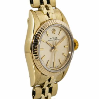 Rolex Oyster Perpetual 67197 18kt Yellow Gold Jubilee Lady ' s Watch 24mm 5
