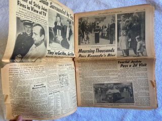 Lee Harvey Oswald Killing Jack Ruby Vintage Newspaper 1963 York Daily News