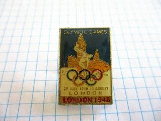 Olympic Games London 1948 Pin Badge Jeux Olympiques Vintage Pins Us6