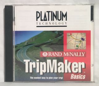 Vintage Rand Mcnally Tripmaker Basics Software Cd - Rom Windows 95 Nt Map Planning