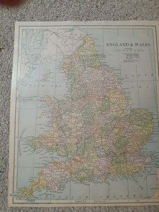Three Antique Maps Of British Isles/england/wales Scotland Ireland/144 Years Old