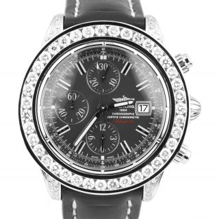 Breitling Chronomat Evolution Stainless Steel Diamond 44mm Date Watch A13356