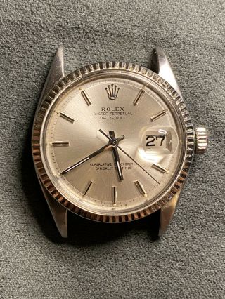 Rolex 1601 Datejust 18k White Gold Stainless Steel Watch 36mm