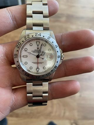 Rolex Explorer Ii Steel White Tritium Dial Automatic Mens Watch 16570