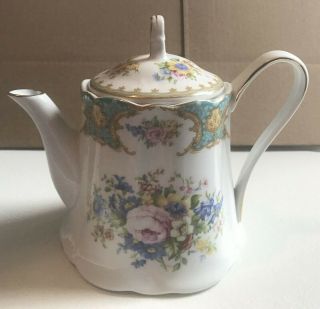 Teapot Antique Reflections J.  Godinger & Co Floral Bouquet Gold Trim Price Drop