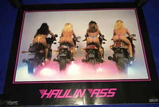 Vintage 1986 Haulin Ass Poster One Stop Kawasaki/yamaha Bikes 17x22in