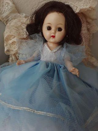 Vintage 1950s Ginger Doll Blue Fairy With Wings Tagged Dress 8 "