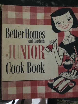 Vintage Better Homes And Gardens Junior Cook Book 1955 3 - Ring First Edition