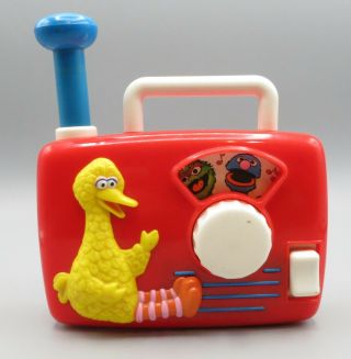 Vintage Illco Big Bird Sesame Street Wind Up Musical Toy Radio 1990
