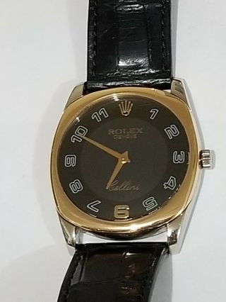 Elegant Rolex Cellini Danaos 4233 18k White & Rose Gold Watch