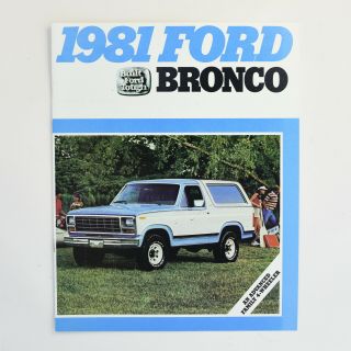 1981 Ford Bronco Vintage Car Truck Sales Brochure
